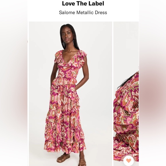 NWT Love The Label Salome Metallic Dress Size Large - Picture 12 of 14